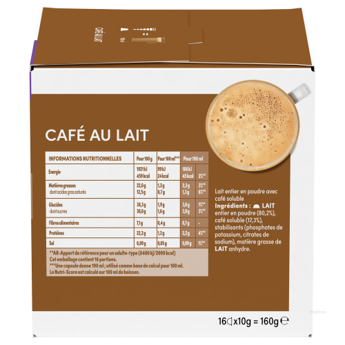 160G D.GUSTO CAFE LAIT NESCAFE