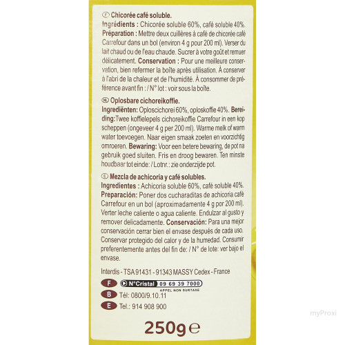 BT RONDE 250G CHICO CAFE CRF C