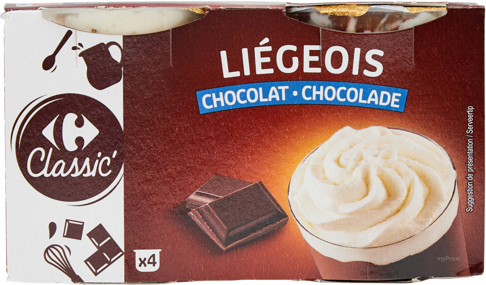 4X100G LIEGEOIS CHOCO. CRF CLA