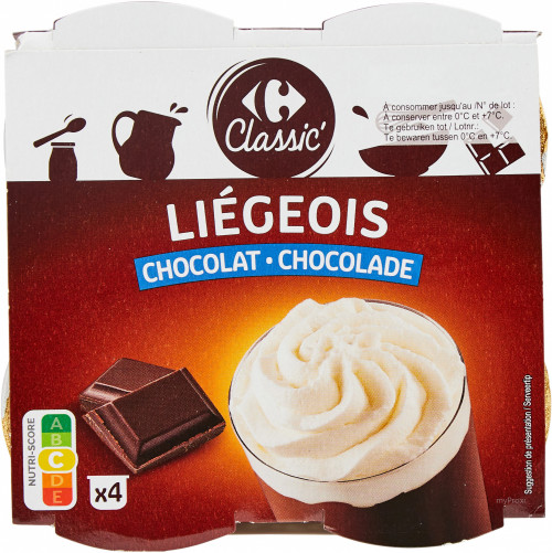 4X100G LIEGEOIS CHOCO. CRF CLA