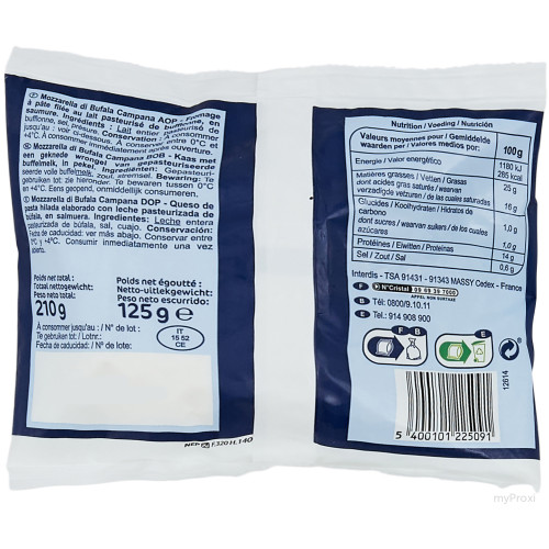 125G MOZZA DI BUF AOP CRF EXTR
