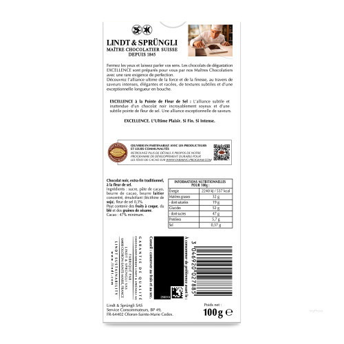 100G EXCEL.NR FLR DE SEL LINDT