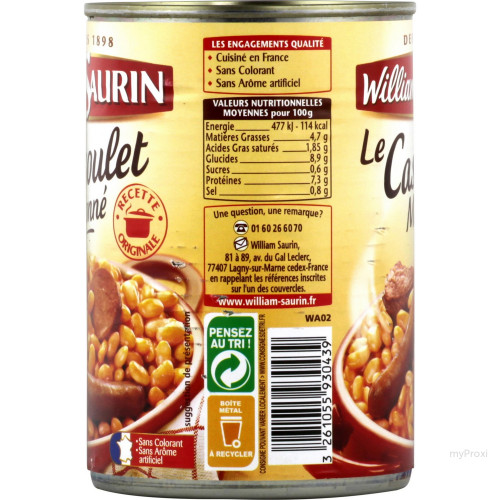 420G CASSOULET WILLIAM SAURIN